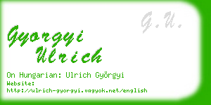 gyorgyi ulrich business card